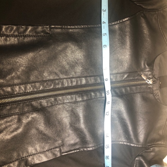 Faux leather and fabric jacket Ann Taylor - Picture 5 of 8